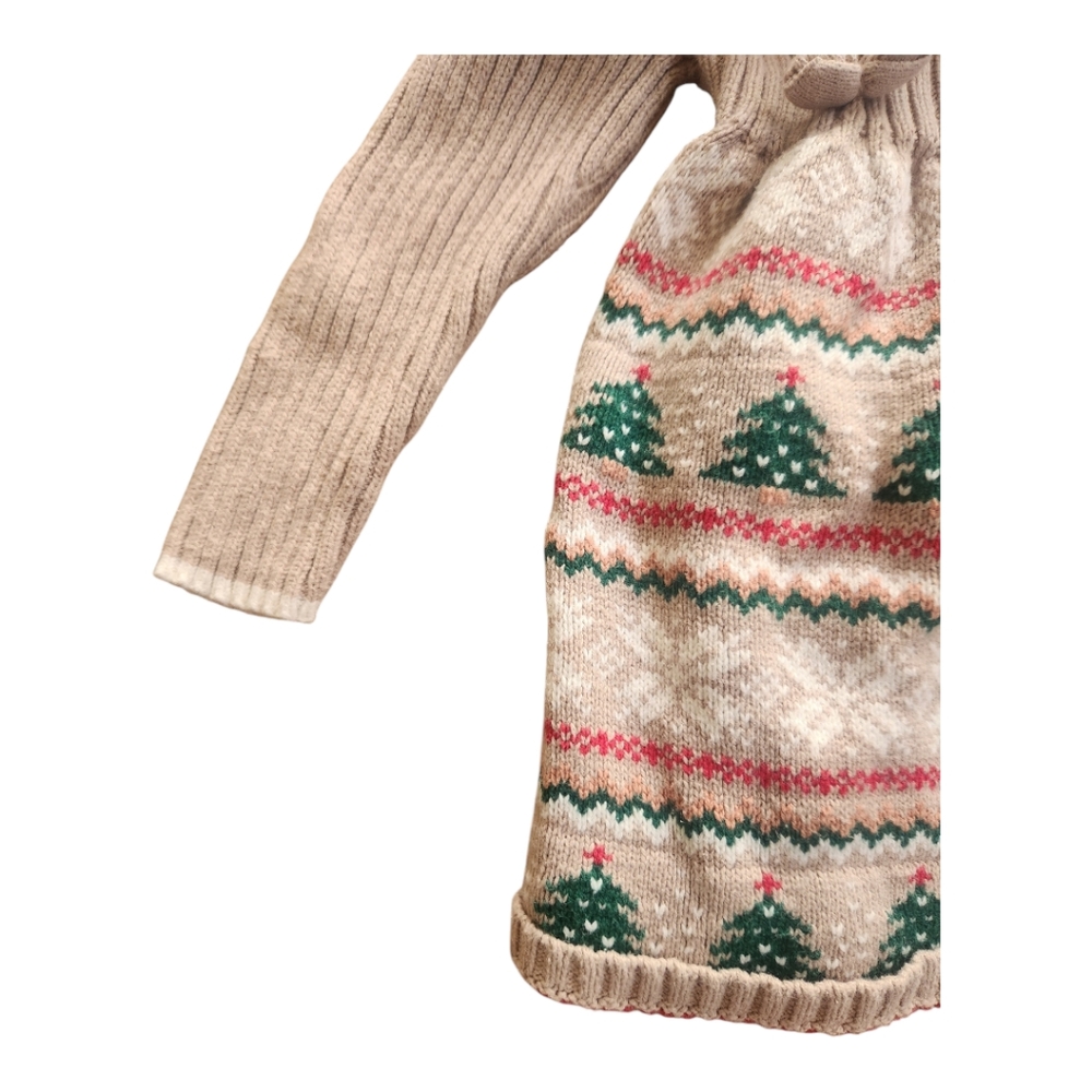 Tommy Bahama Aspen Fair Isle Ribbed Sweater Dress Christmas Girl 24 Months - Picture 3 of 8